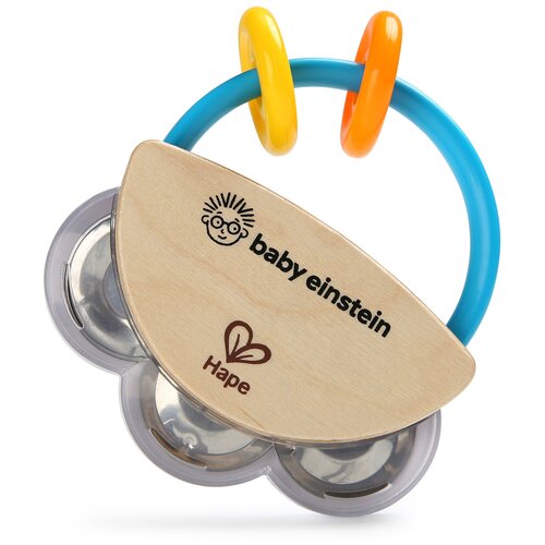 Музыкальная игрушка 2 в 1: бубен и погремушка для малышей