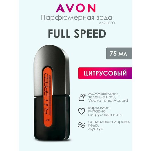 Мужская туалетная вода Full Speed, 75 мл avon туалетная вода full speed gamer 75 мл 75 г