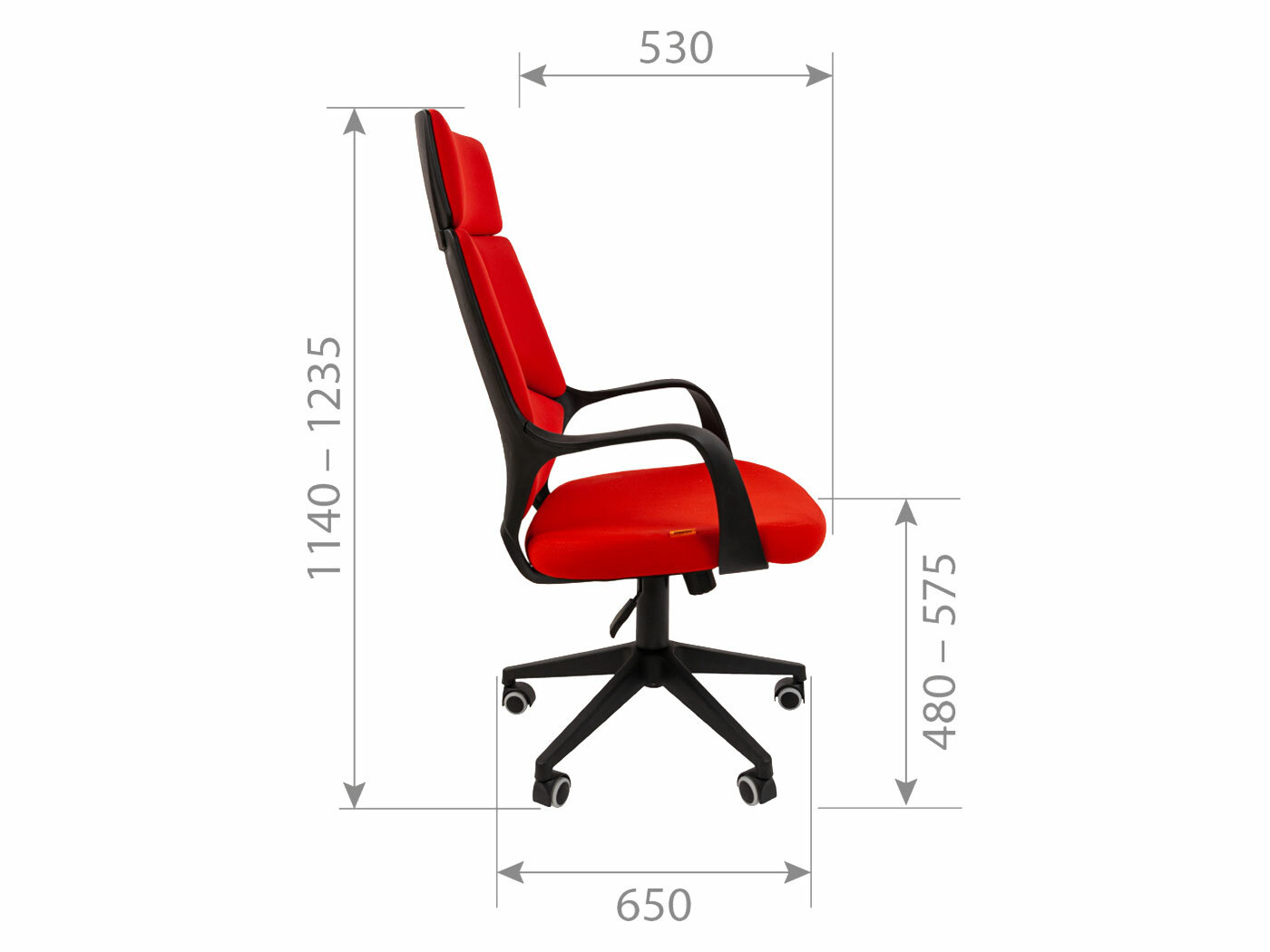 Компьютерное кресло для руководителя Chairman 525 оранжевый - фотография № 6