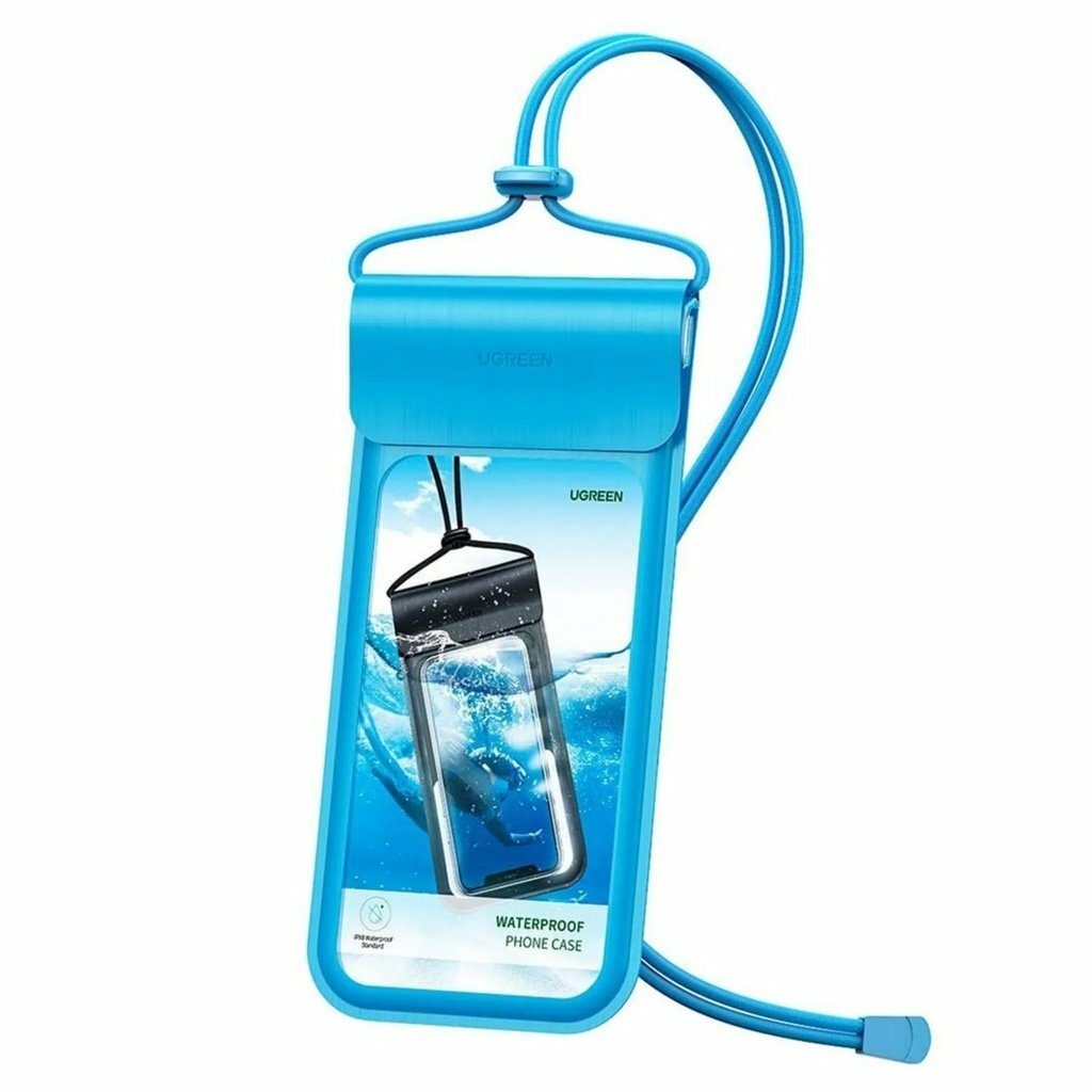 Чехол UGREEN LP364 (80879) Leather Phone Waterproof Pouch. Цвет: синий для