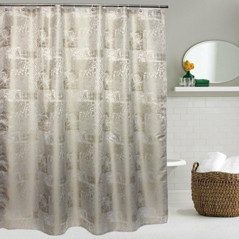Штора для ванной жаккард Bath Plus Decor collection 180x200 бежевая JAC1506