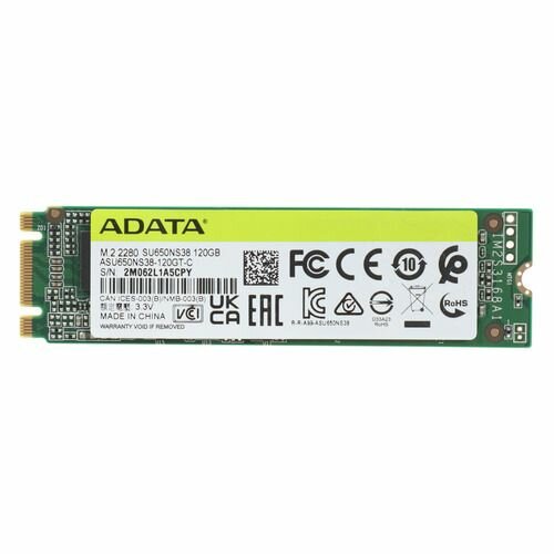 Твердотельный накопитель ADATA Ultimate SU650 120 ГБ M2 ASU650NS38-120GT-C