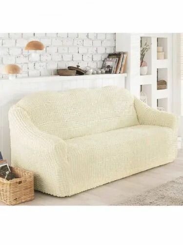 Чехол на диван трехместный без оборки, на резинке, универсальный, с подлокотниками, накидка дивандек на диван