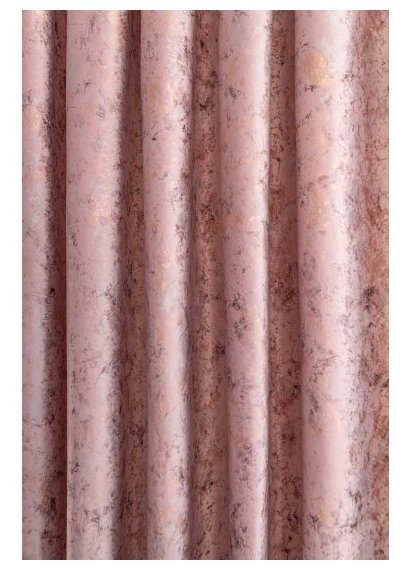 Портьерная штора PEORA Бархат (велюр) B7251-С3 Светло-розовый 200*260 см - фотография № 10