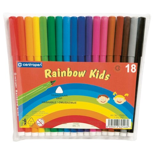 Фломастеры Rainbow Kids, 18 цветов