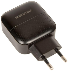 Блок питания BOROFONE BA46A Premium, USB, Type-C, PD, 18W, 5V, 3.0A, черный