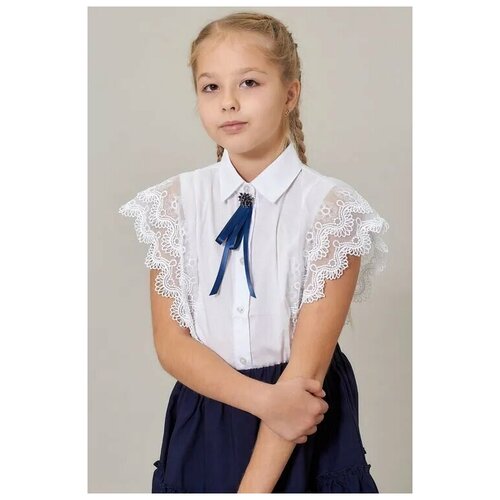 Школьная блуза Colabear, размер 146, белый
