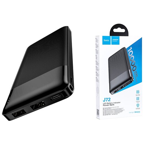 Hoco Внешний аккумулятор Hoco J72 10000 мАч 2хUSB Micro-USB 2 А чёрный 179000₽