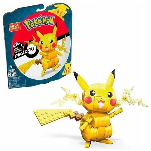 Конструктор Покемон Пикачу Mattel Mega Construx Pokemon Pikachu, 211 элементов