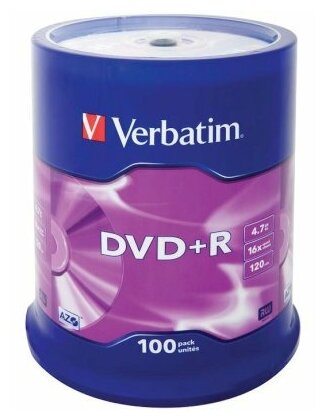 Диск Verbatim DVD+R Verbatim 43551