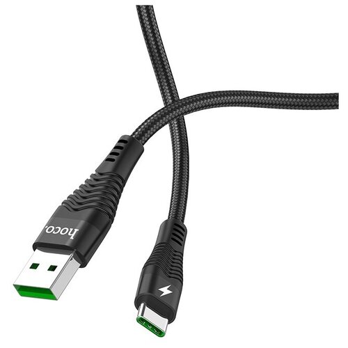 USB кабель U53 series 5A Flash Type-C, 1.2м, черный