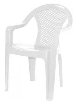 Кресло садовое 56х57х82 см пластик, 4шт., белое. - фотография № 3