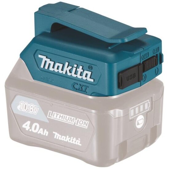 Устройство зарядки аккумуляторов MAKITA выходы: USB 5В 2шт. входной разъем: 10.8V СХТ (SEAADP06)