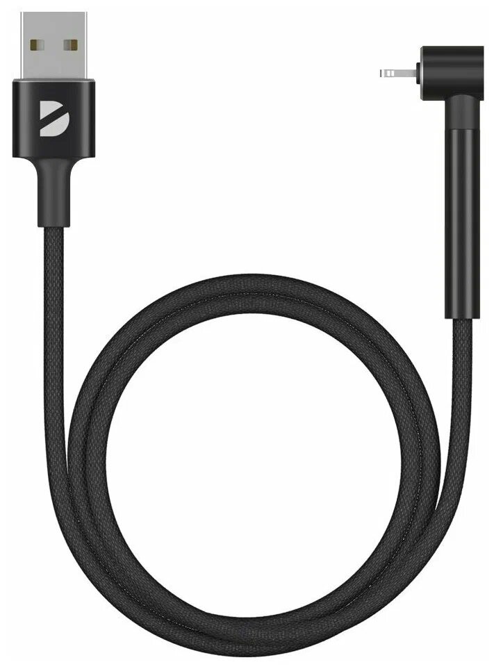 Кабель Deppa Stand Cable USB - Lightning, черный (RU)