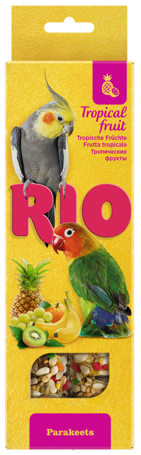 Палочки для средних попугаев RIO с тропическими фруктами, 2х75г