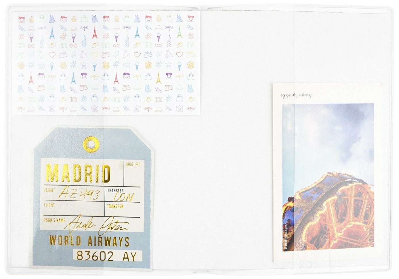 Обложка для паспорта Kawaii Factory, розовый, — фото 1