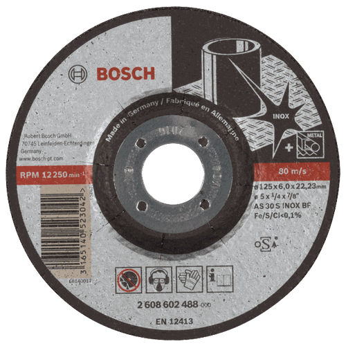 Bosch Диск шлифовальный по нержавеющей стали 125x6 мм 2.608.602.488