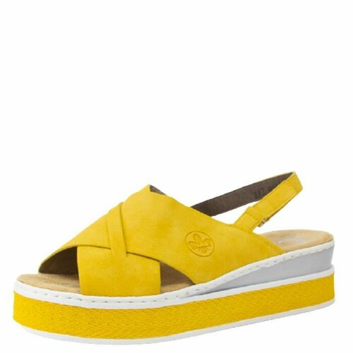 фото Босоножки rieker, размер 38, желтый