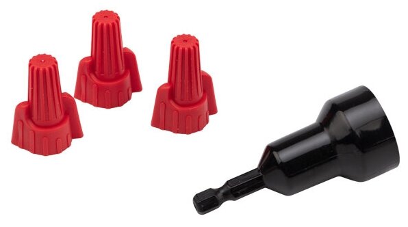 фото Соединительный изолирующий зажим REXANT с лепестками СИЗ-13 ø 13 мм (1,5-16 мм²), красный {08-0758} 1 шт