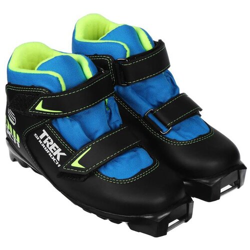 Ботинки лыжные TREK Snowrock SNS ИК, цвет чёрный, лого лайм неон, размер 34 ботинки лыжные trek snowrock sns ик цвет чёрный лого лайм неон размер 34