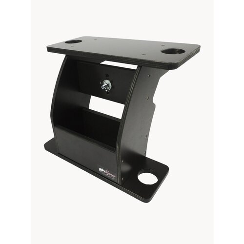 Подставка-столик под эхолот и аккумулятор с держателем удочек для лодки ПВХ на ликтрос