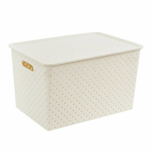 Корзина с крышкой универсальная Violet Береста 523126 слоновая кость 14л 35 х 245 х 205см 4шт 1697₽
