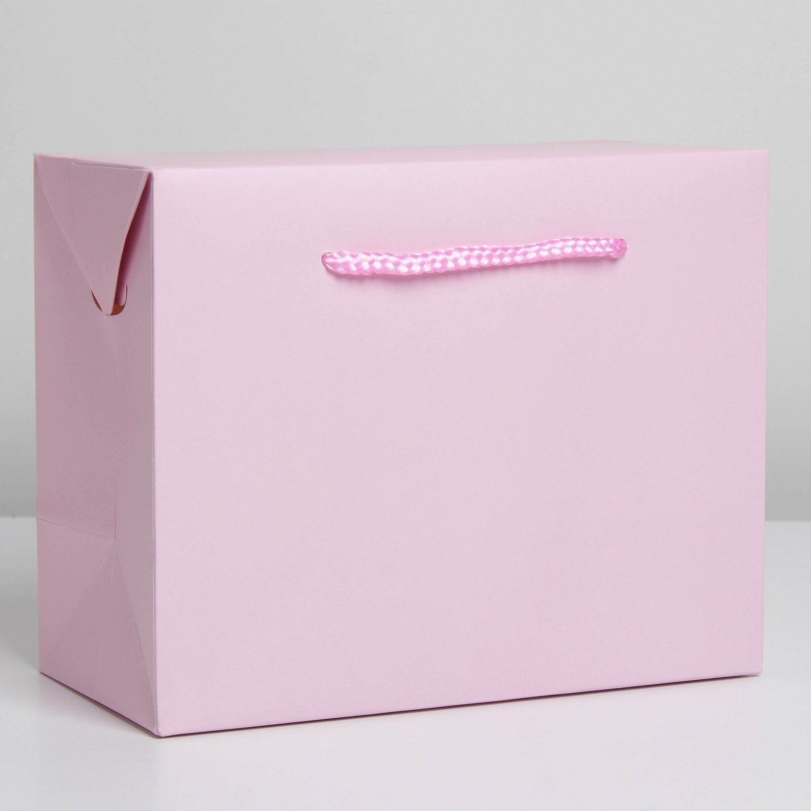 Пакет — коробка «Розовый», 23 × 18 × 11 см