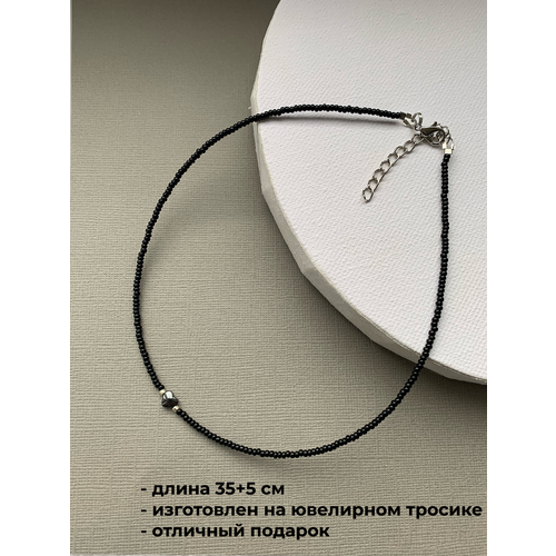 Чокер SIDORINA SOFIA ACCESSORIES перламутр бисер длина 35 см черный 300₽