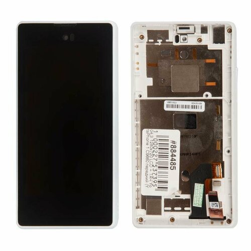 04,3" 1280x720 LСD + ТАЧ YotaPhone 1 C9660 передний (YT0124010, YT014F02) черный с белой рамкой / YT0124010