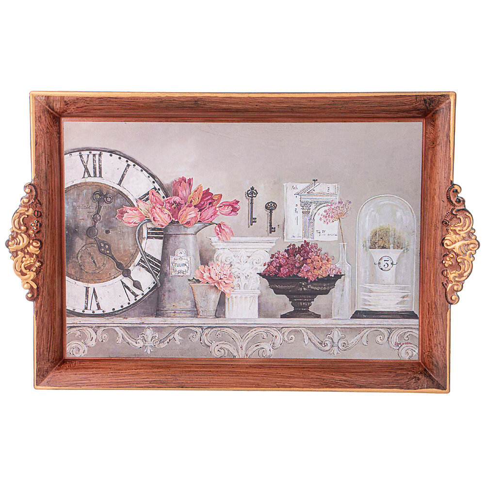 фото Поднос сервировочный Lefard "Старинный прованс", пластик, 39х26см