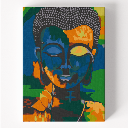Картина по номерам Будда 30x40см, холст на подрамнике, акриловые краски