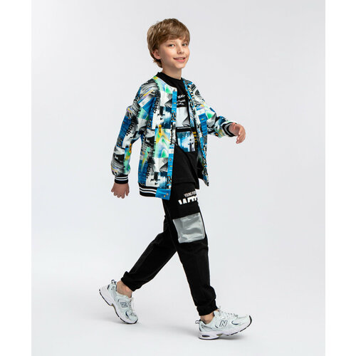 фото Брюки button blue, размер 140, черный