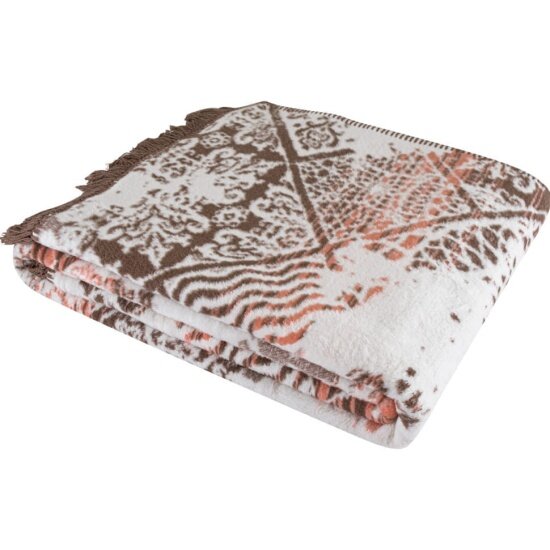 фото Плед ARYA HOME Arya из хлопка 150X200 Sandy Розовый, Серый