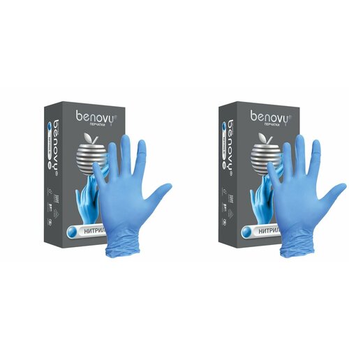 Aviora Перчатки виниловые Неопудренные, одноразовые, черные, размер L, 50 пар, 2 уп черный