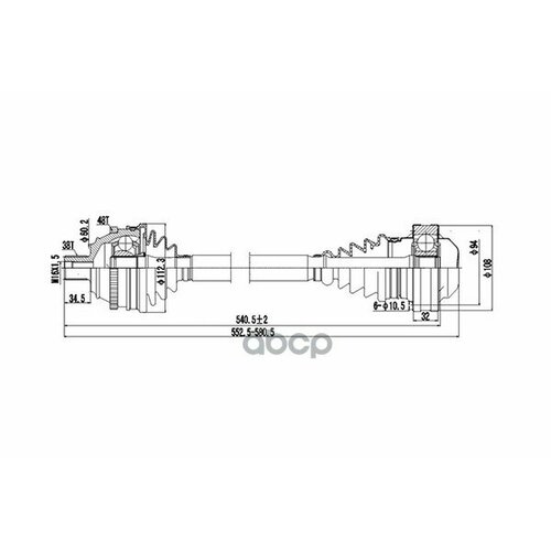 Полуось Привода Колеса Dynamatrix-Korea Dds261004 DYNAMATRIX-KOREA арт. DDS261004