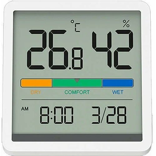 Метеостанция Xiaomi BEHEART Temperature and Humidity Clock Display W200 белая wireless temperature and humidity sensor alarm clock remote monitoring meter intelligent thermometer detector with lcd display