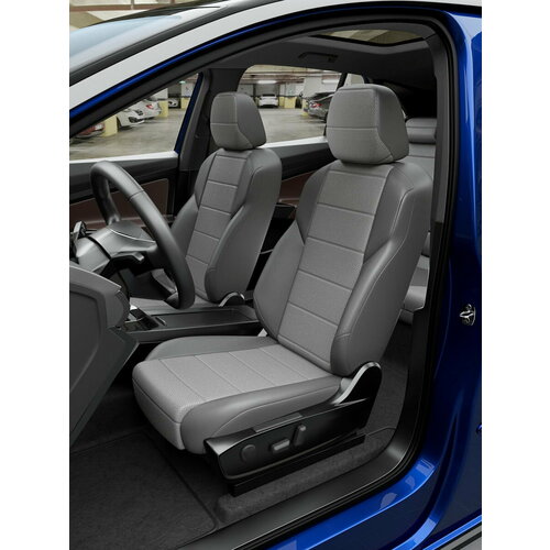 Чехлы на Ситроен Берлинго из экокожи 2008-2022 Экокожа Серый, Темно-Серый 43 CA515CF45