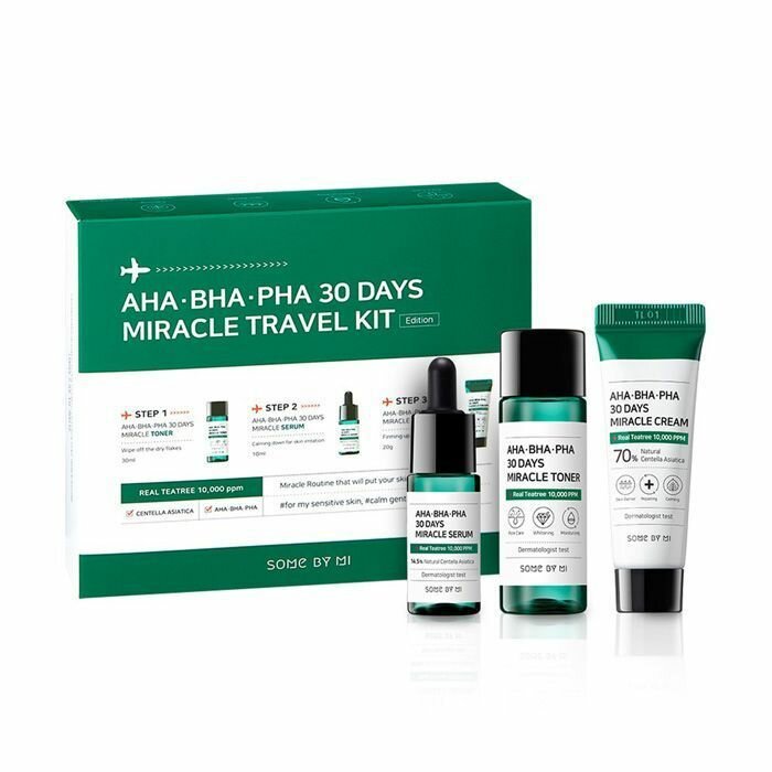 Some By Mi Набор для проблемной кожи с кислотами AHA-BHA-PHA 30 Days Miracle Travel Kit 3