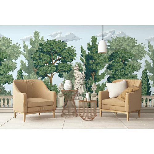 фото Фотообои 3d на стену флизелиновые деревья 500х270 см luxury walls am11105