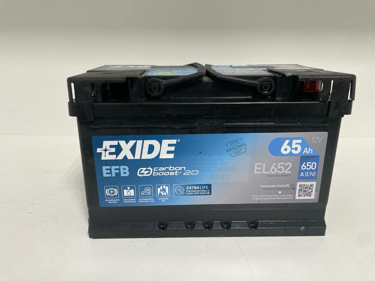 Аккумулятор легковой "EXIDE" Start-Stop EFB 65Ач о/п LB3 - фото №4