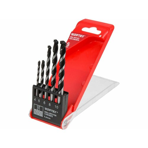 Набор сверл для бетона и кирпича набор 5 штук сталь WORTEX 552₽