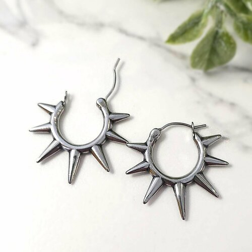 фото Серьги-трансформеры starfallshop, славянский оберег, размер 25 мм, серебристый