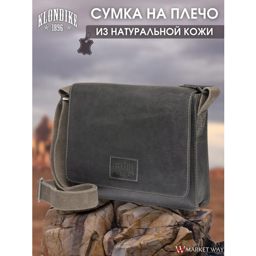 фото Сумка klondike 1896, фактура тиснение, гладкая, черный