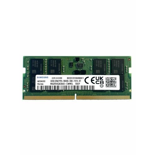 Модуль памяти SODIMM DDR5 32GB Samsung M425R4GA3BB0-CWM PC5-38400 5600MHz CL40 11V 15320₽
