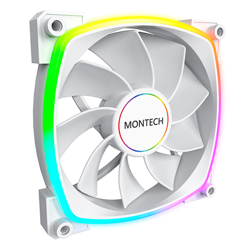 Вентилятор Montech RX140 ARGB 140х140x25 белый 4-pin Ret RX140 PWM WHITE 1615₽