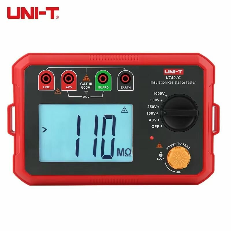 UNI-T, UT501C, тестер сопротивления изоляции /высоковольтный тестер изоляции электрических кабелей трансформаторного генератора.