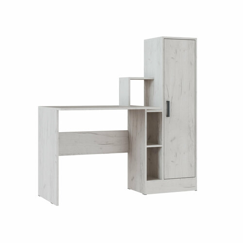 Компьютерный письменный стол прямой с полками и пеналом для школьника СКМ-2 Дуб крафт белый 13560135 9041₽