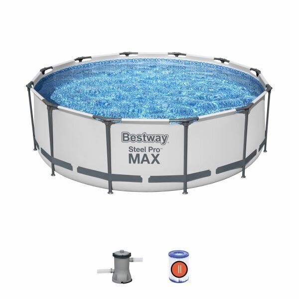 Бассейн каркасный Bestway Steel Pro MAX 366*100 см + фильтр-насос 2006 л/ч (II) Bestway (56260) — фото 1