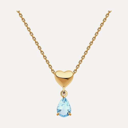 Изображение товара Колье, красное золото, 585 проба, топаз