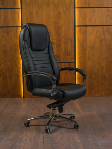 Изображение товара Кресло компьютерное офисное Т-9923 для руководителя, обивка: искусственная кожа, цвет: черный